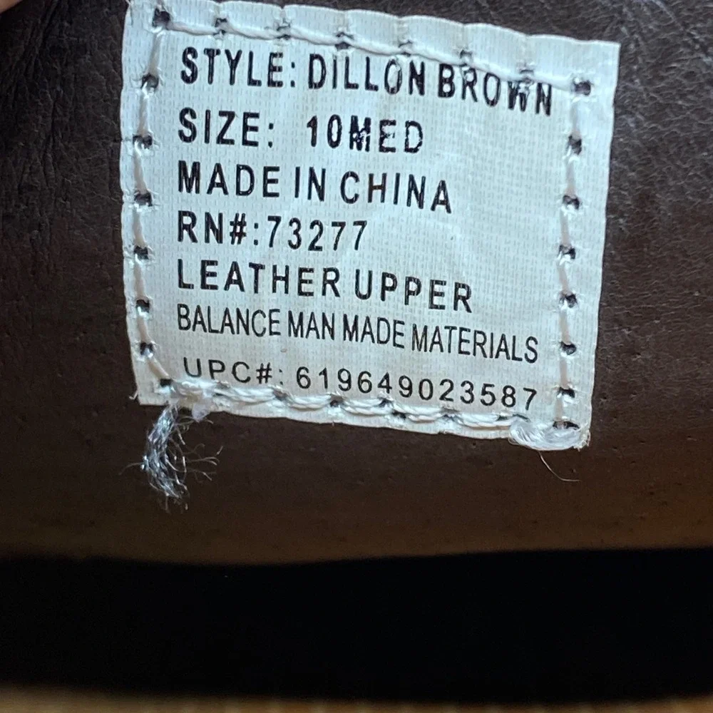 Apt. 9 Dillon Brown Oxford Shoes Mens 10M Brown Leather Square Bicycle Toe